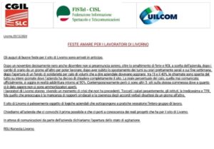 CALL CENTER KONECTA DI LIVORNO, APERTO LO STATO DI AGITAZIONE. IL COMUNICATO DELLE RSU